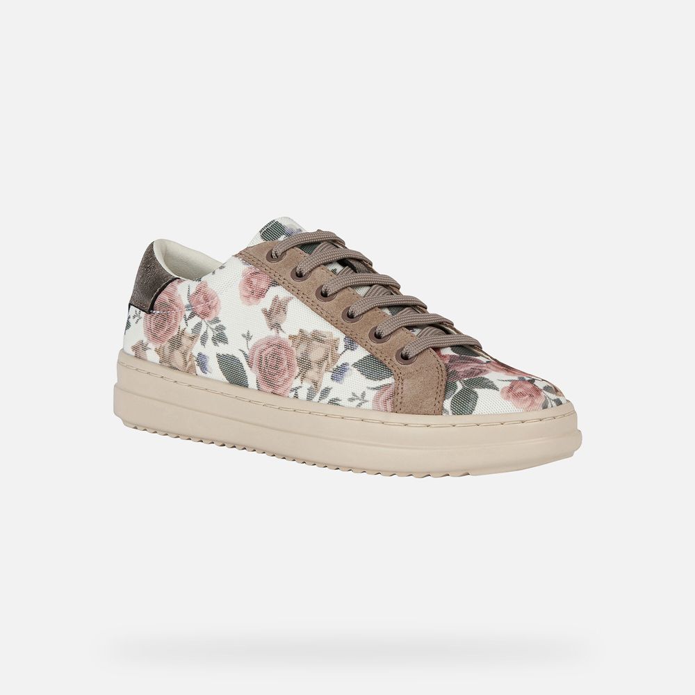 Geox Bayan Spor Ayakkabı Koyu Bej Rengi - Pontoise - NKS-651974